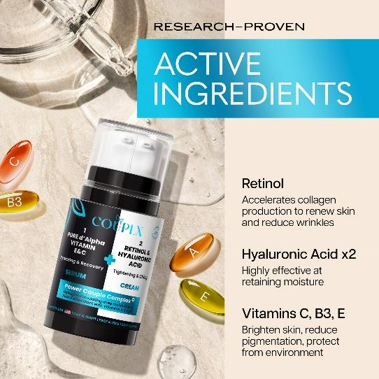 DOUBLE SERUCREAM RETINOL & HYALURONIC ACID VITAMIN E&C