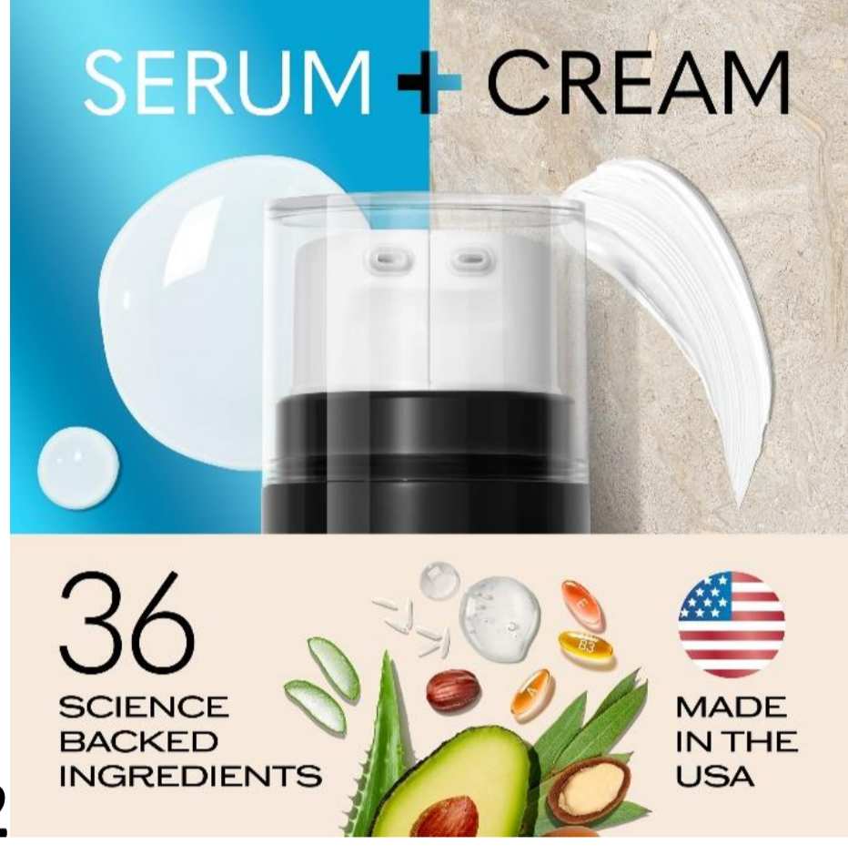 DOUBLE SERUCREAM RETINOL & HYALURONIC ACID VITAMIN E&C